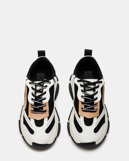 POSSESSION Black/Tan Platform Lace-Up Women's Sneaker | Steve Madden Trusted
