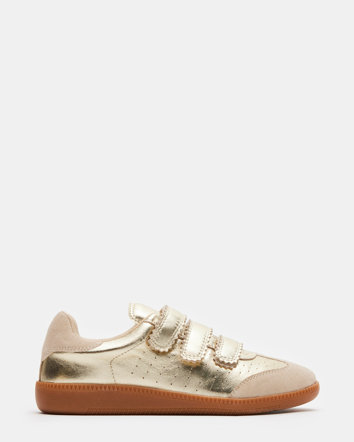 MOMENTUM Gold Velcro Low-Top Women's Sneakers | Steve Madden Value
