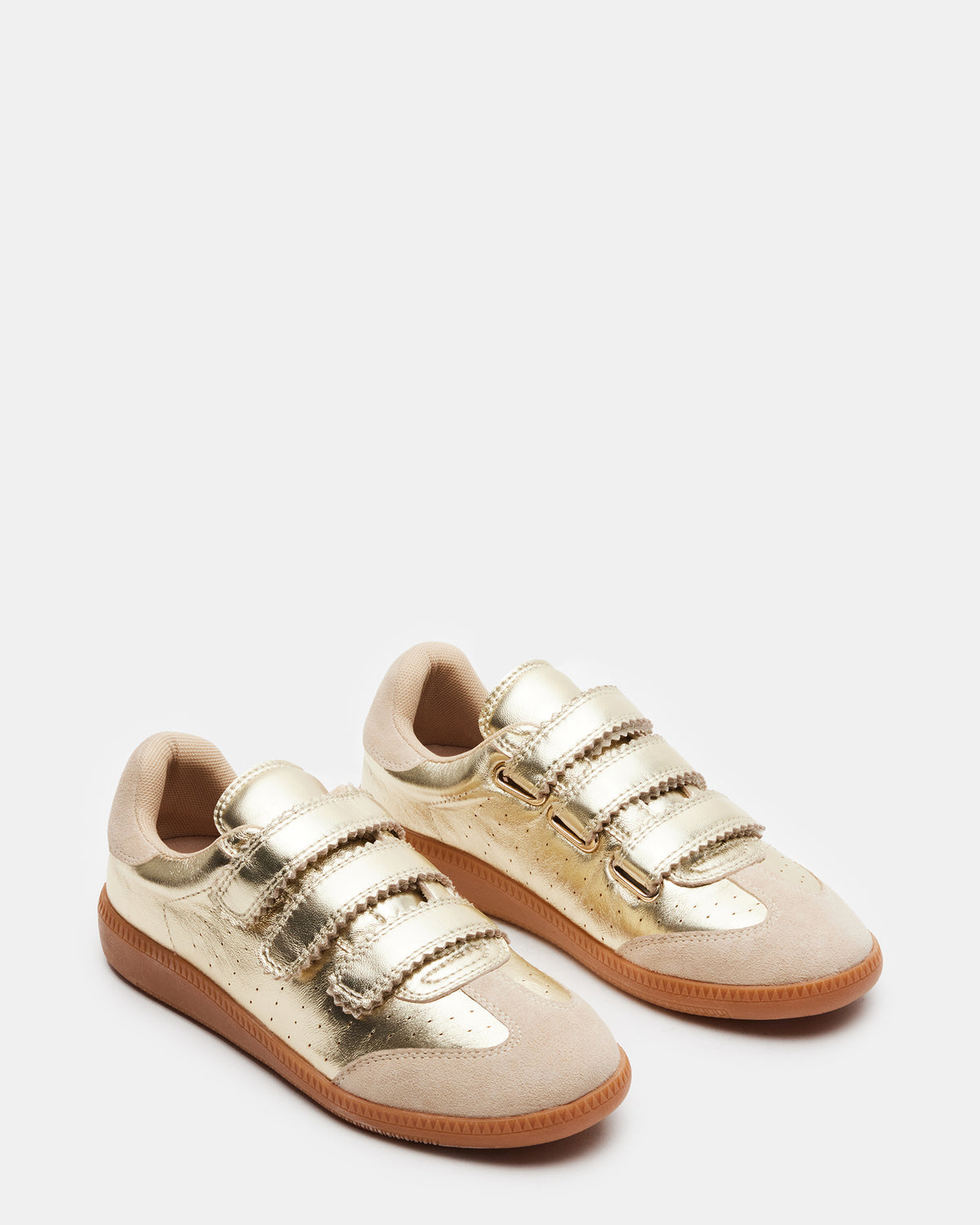 MOMENTUM Gold Velcro Low-Top Women's Sneakers | Steve Madden Value