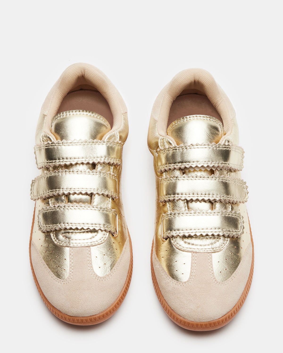 MOMENTUM Gold Velcro Low-Top Women's Sneakers | Steve Madden Value