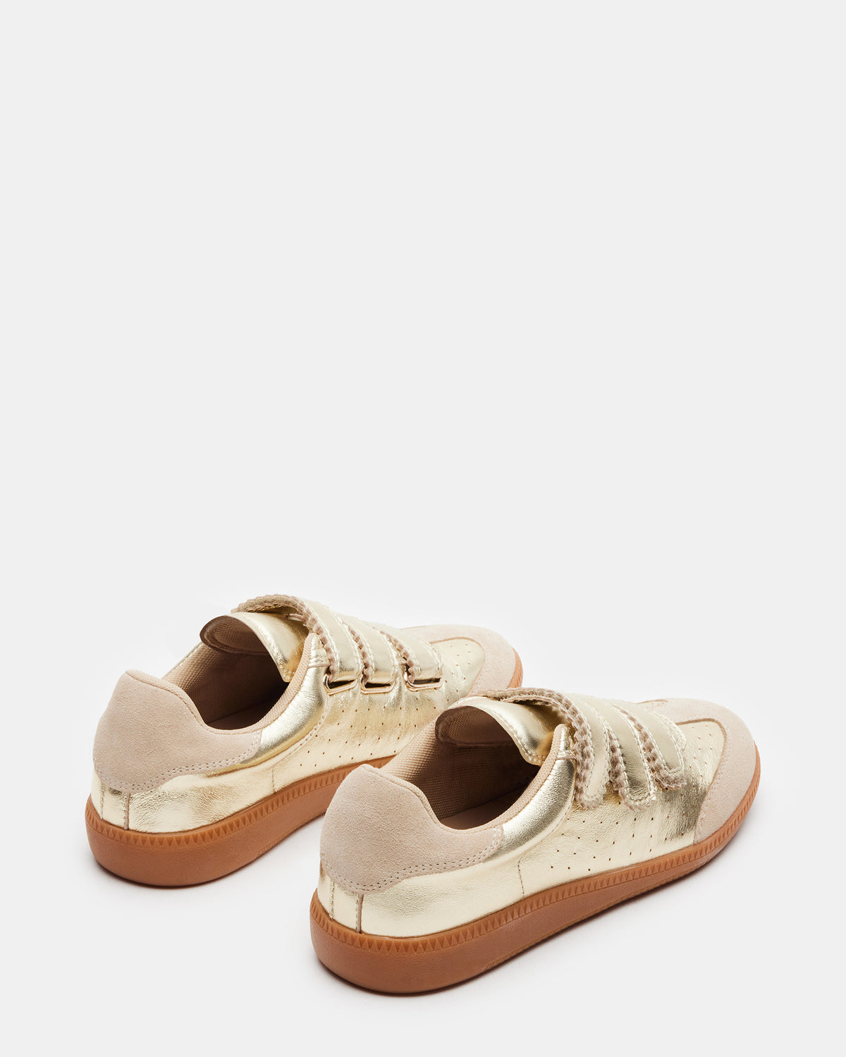 MOMENTUM Gold Velcro Low-Top Women's Sneakers | Steve Madden Value