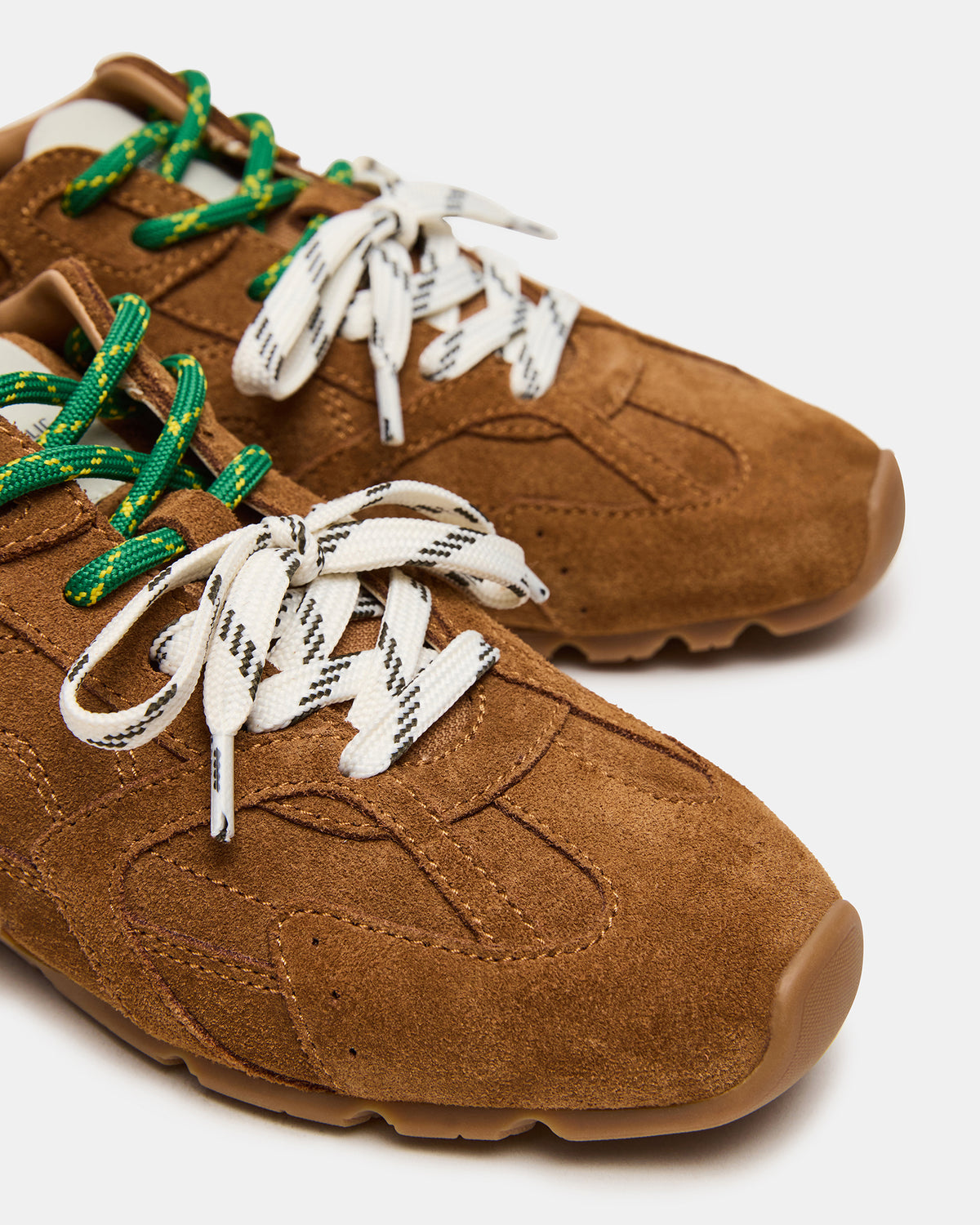 AZIEL Camel Suede Low-Top Lace-Up Women's Sneakers | Steve Madden New