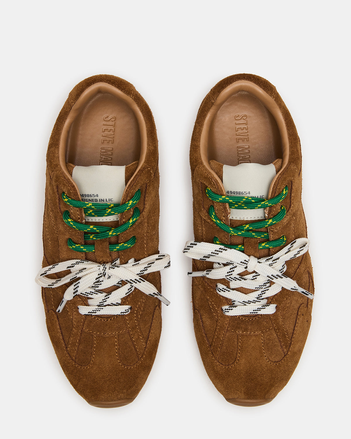 AZIEL Camel Suede Low-Top Lace-Up Women's Sneakers | Steve Madden New