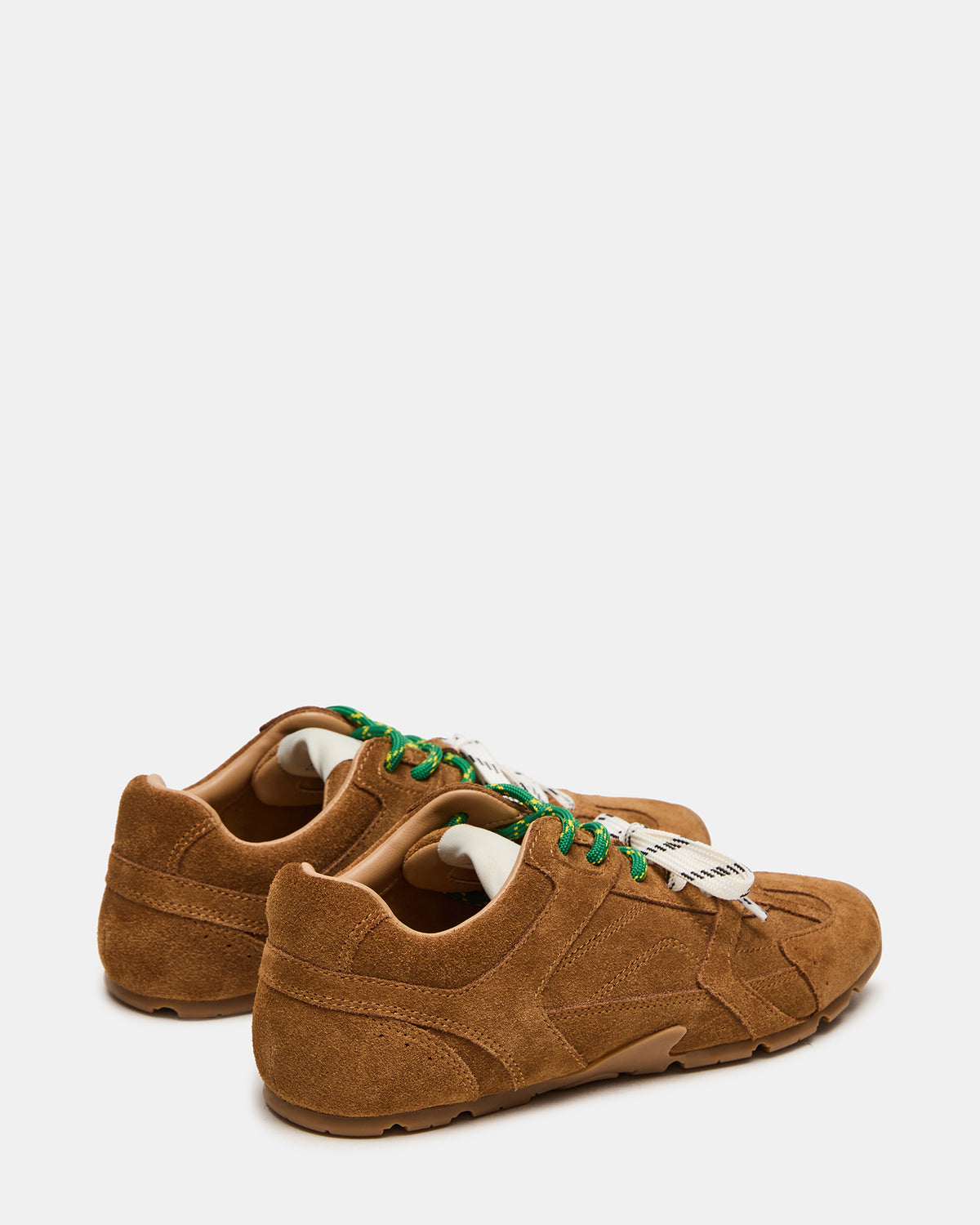 AZIEL Camel Suede Low-Top Lace-Up Women's Sneakers | Steve Madden New