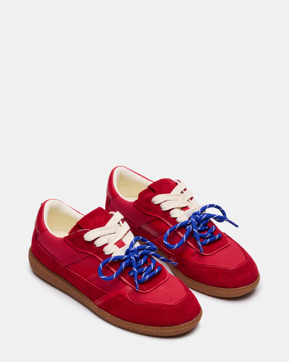 SPORTY Red Low-Top Lace-Up Women's Sneaker | Steve Madden Everyday