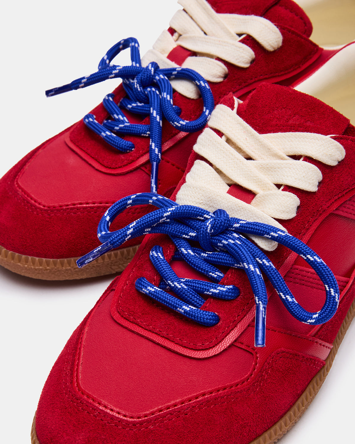 SPORTY Red Low-Top Lace-Up Women's Sneaker | Steve Madden Everyday