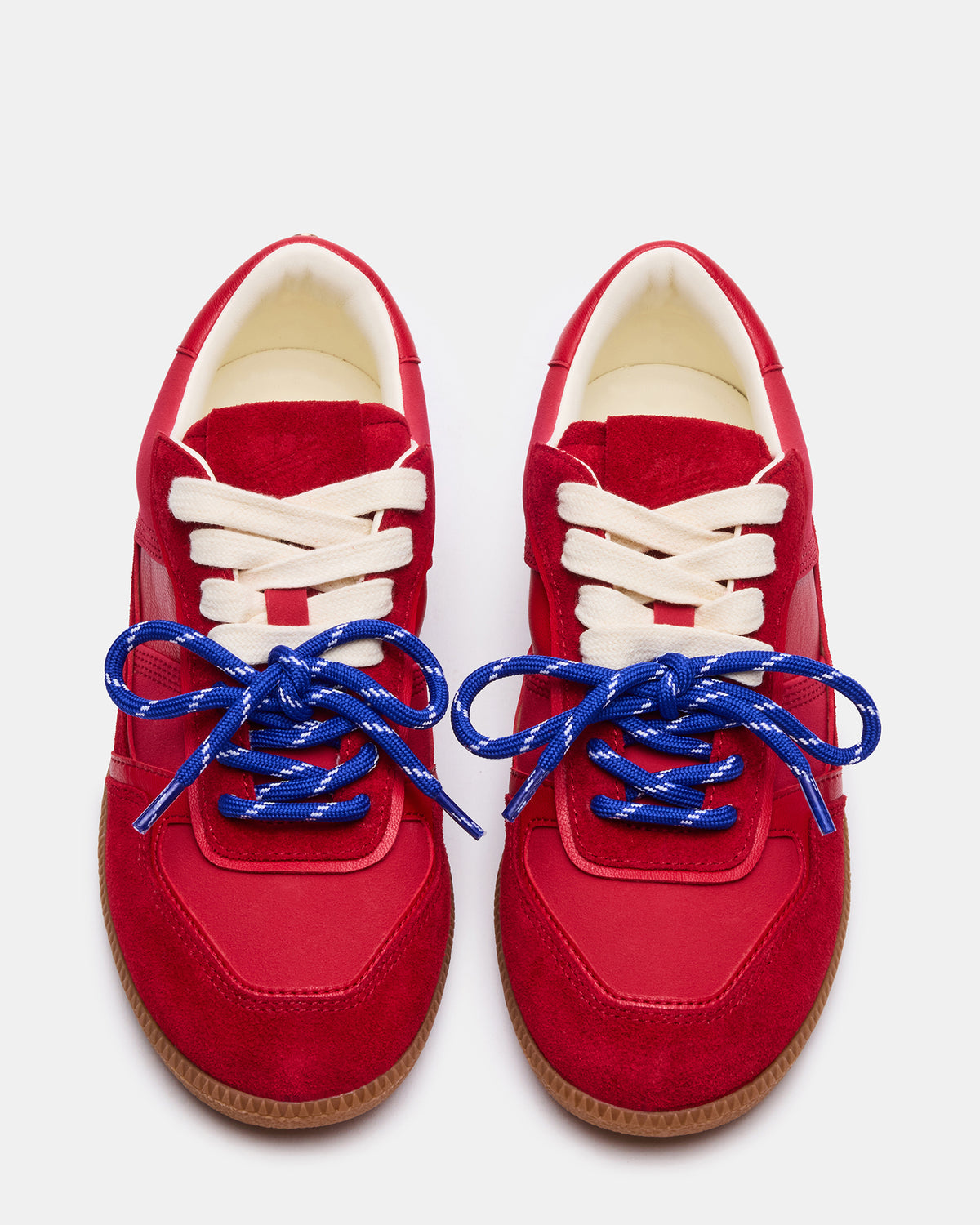 SPORTY Red Low-Top Lace-Up Women's Sneaker | Steve Madden Everyday