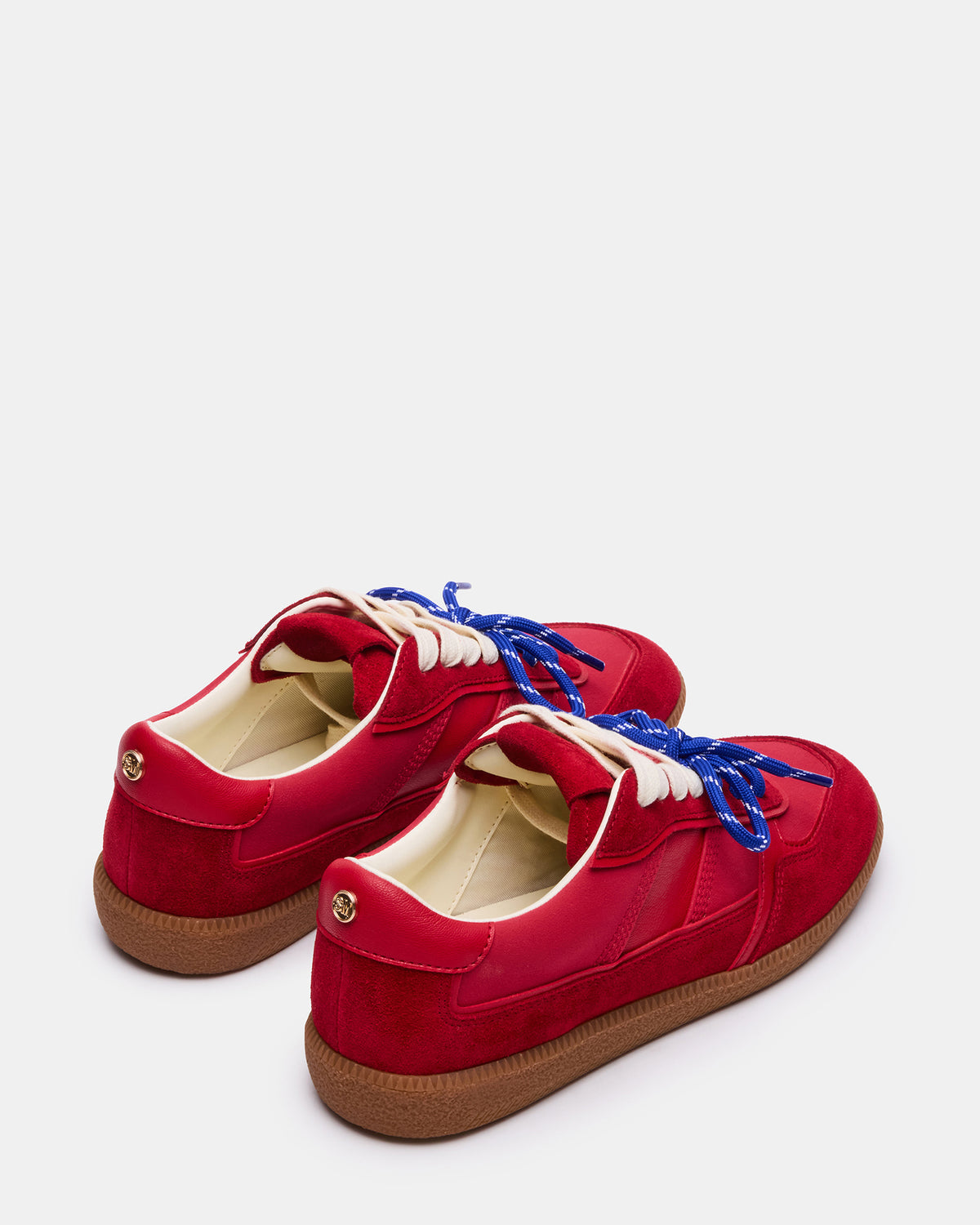 SPORTY Red Low-Top Lace-Up Women's Sneaker | Steve Madden Everyday