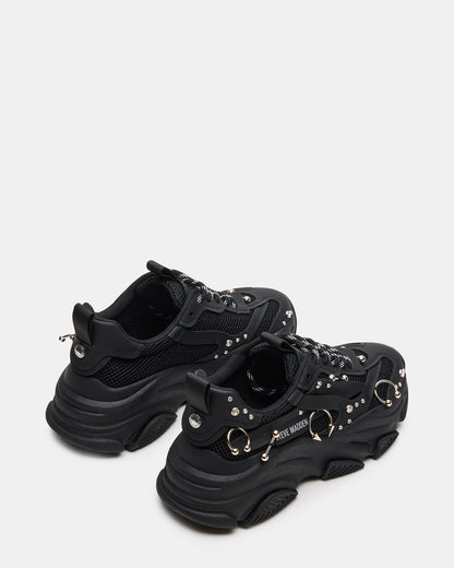 POSSESSION Piercing Black Platform Lace-Up Women's Sneaker | Steve Madden Discount