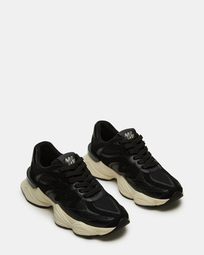 SEBI Black Low-Top Lace-Up Women's Sneaker | Steve Madden Classic