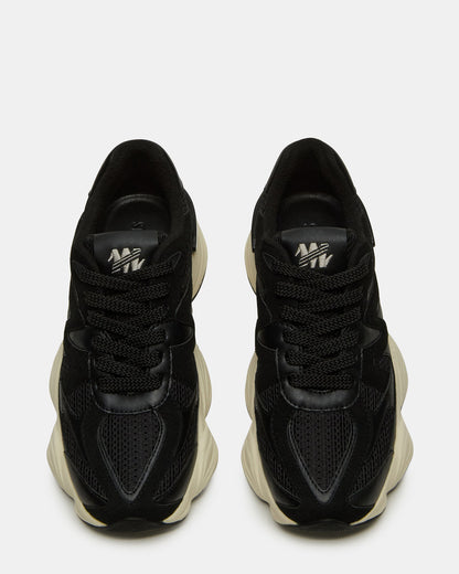 SEBI Black Low-Top Lace-Up Women's Sneaker | Steve Madden Classic