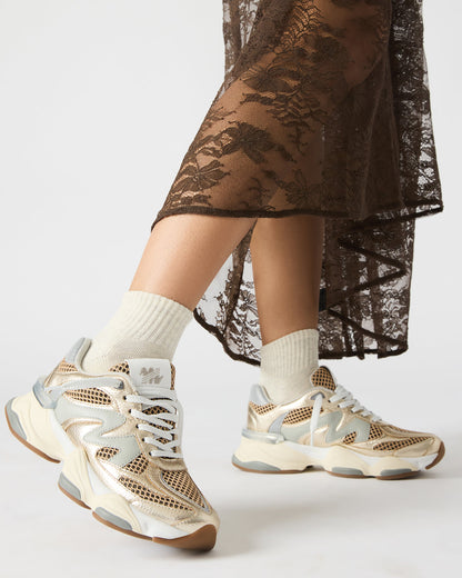 SEBI Gold Multi Low-Top Lace-Up Women's Sneaker | Steve Madden Recommended