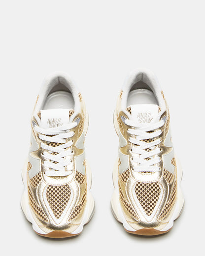 SEBI Gold Multi Low-Top Lace-Up Women's Sneaker | Steve Madden Recommended