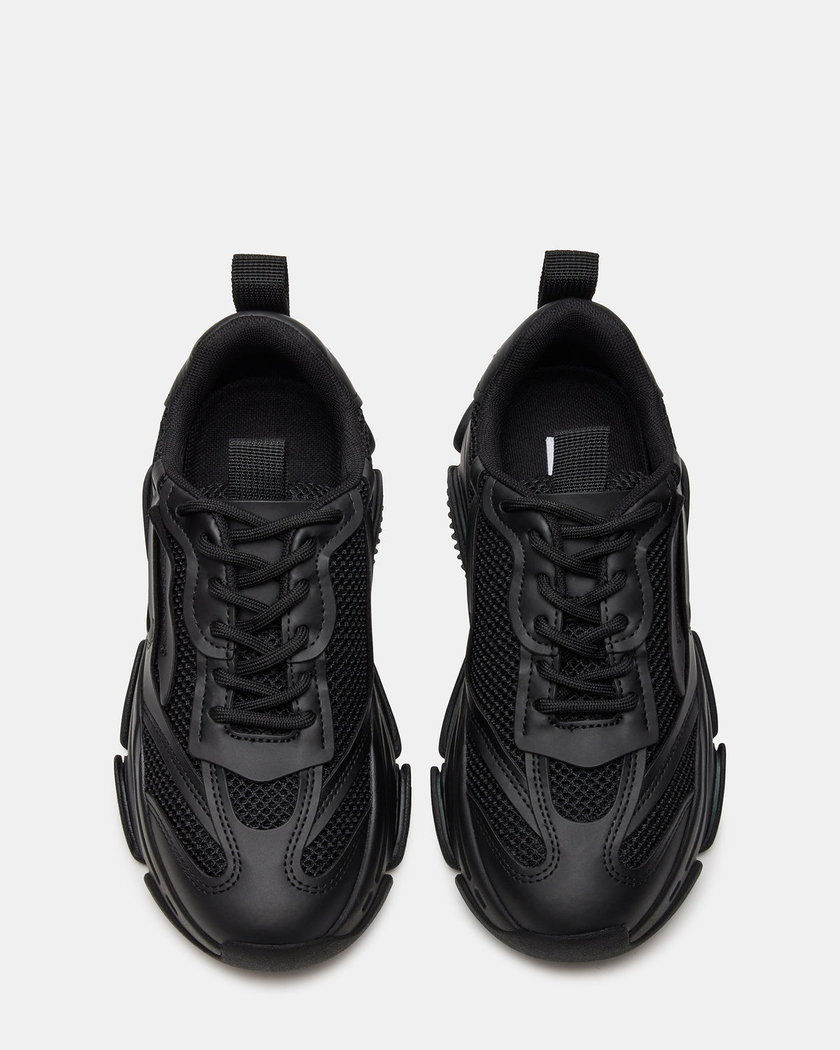 POSSESSION Black Platform Lace-Up Women's Sneaker | Steve Madden Signature