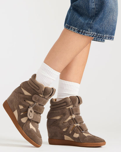 MAVIS Denim Multi High-Top Velcro Women's Sneaker | Steve Madden Trending