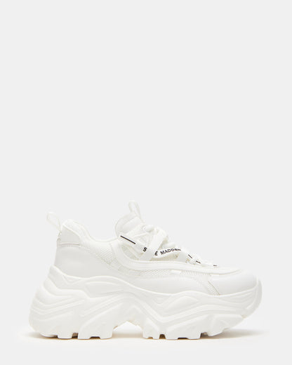 RECOUPE White Women's Chunky Platform Low-Top Sneaker | Steve Madden Top Pick