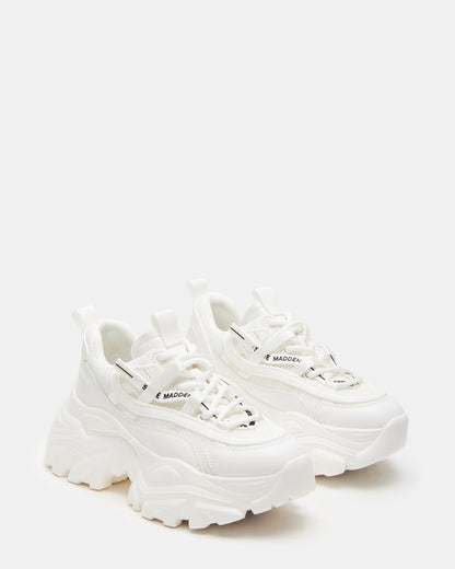 RECOUPE White Women's Chunky Platform Low-Top Sneaker | Steve Madden Top Pick