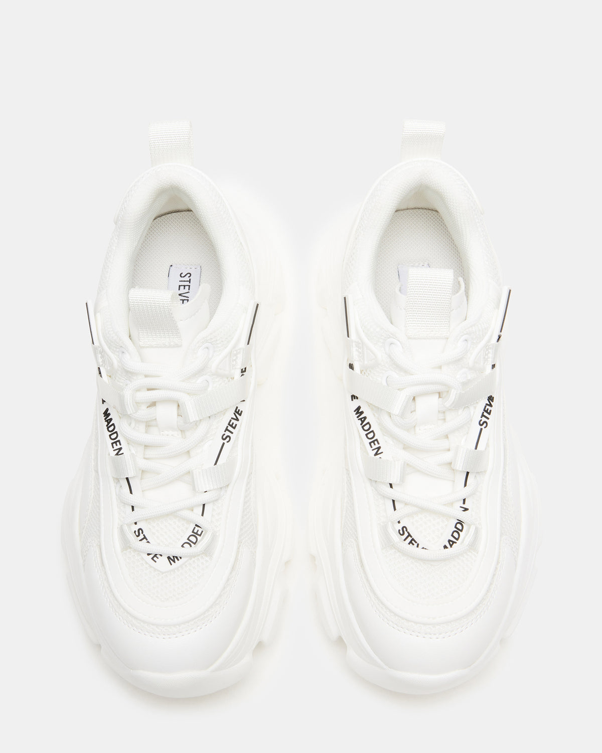 RECOUPE White Women's Chunky Platform Low-Top Sneaker | Steve Madden Top Pick