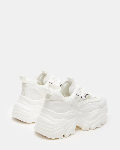 RECOUPE White Women's Chunky Platform Low-Top Sneaker | Steve Madden Top Pick