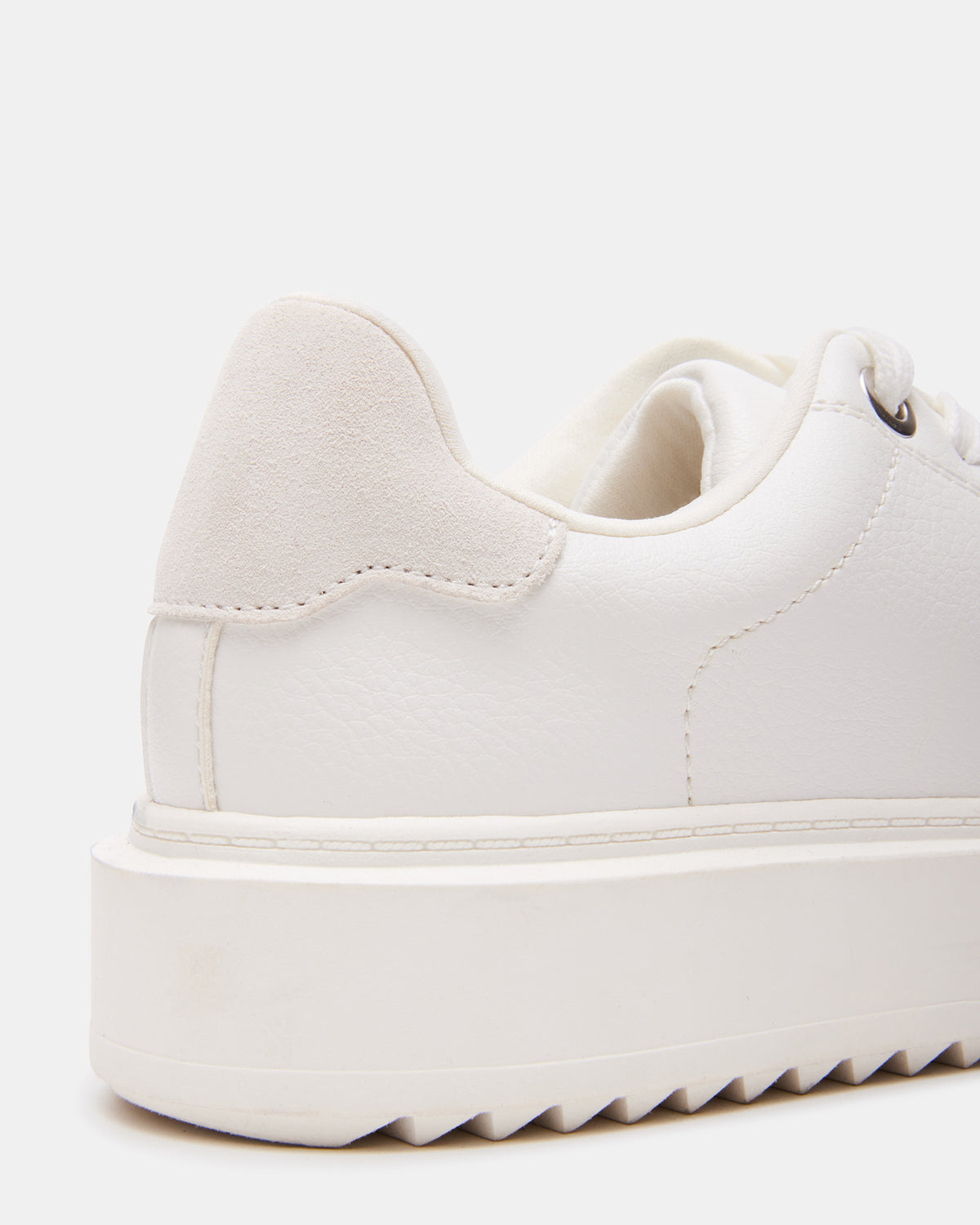 CATCHER White Suede Women's Low-Top Lace-Up Sneaker | Steve Madden Value