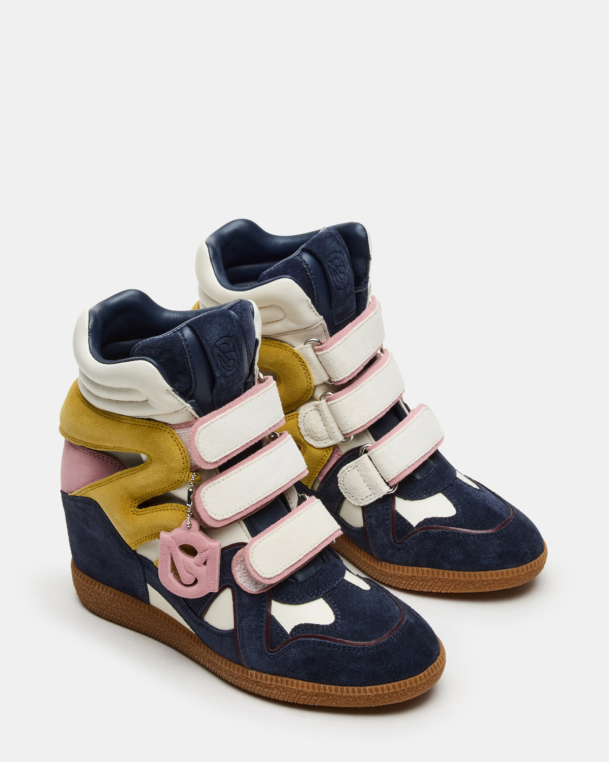 MAVIS Navy Suede High-Top Velcro Women's Sneaker | Steve Madden Hot Sale