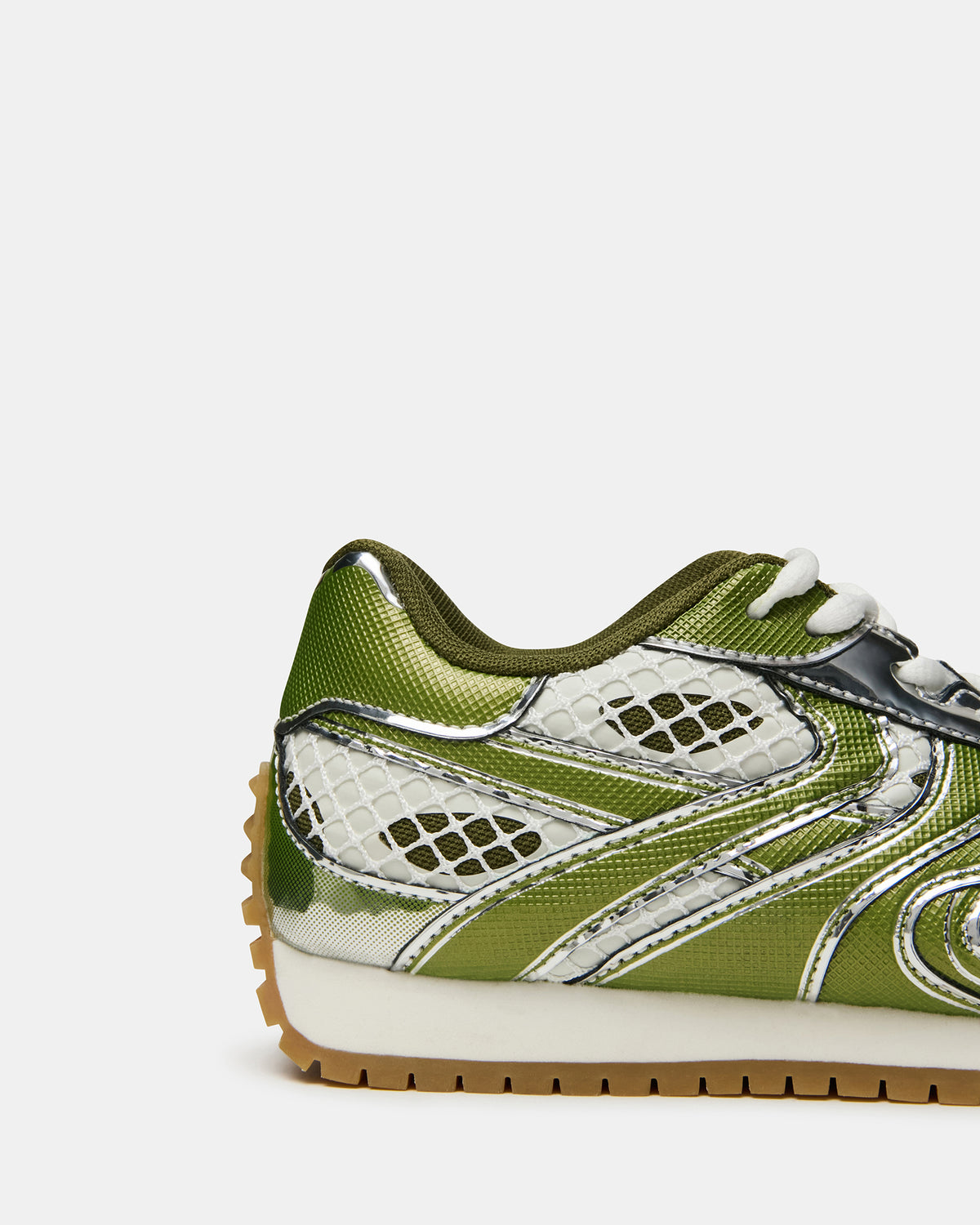 PAGER Green Multi Low-Top Lace-Up Mesh Women's Sneaker | Steve Madden Recommended