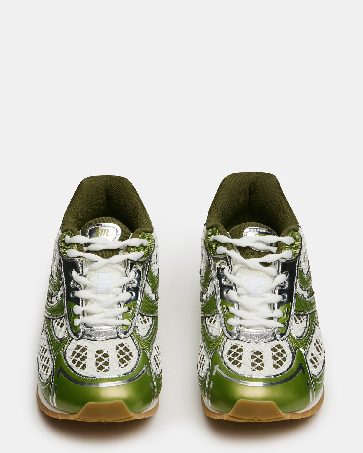 PAGER Green Multi Low-Top Lace-Up Mesh Women's Sneaker | Steve Madden Recommended