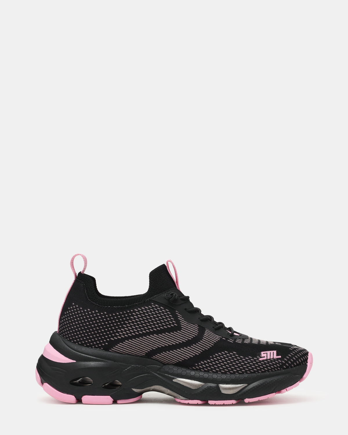 SWOOP Black Multi Lace-Up Low-Top Platform Athletic Women's Sneaker | Steve Madden Special Offer
