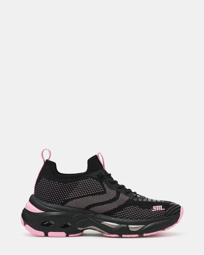 SWOOP Black Multi Lace-Up Low-Top Platform Athletic Women's Sneaker | Steve Madden Special Offer