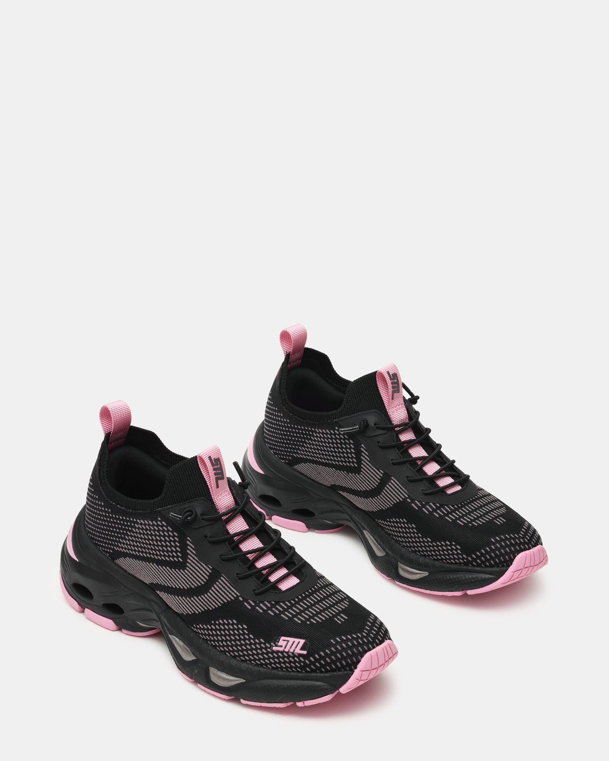 SWOOP Black Multi Lace-Up Low-Top Platform Athletic Women's Sneaker | Steve Madden Special Offer