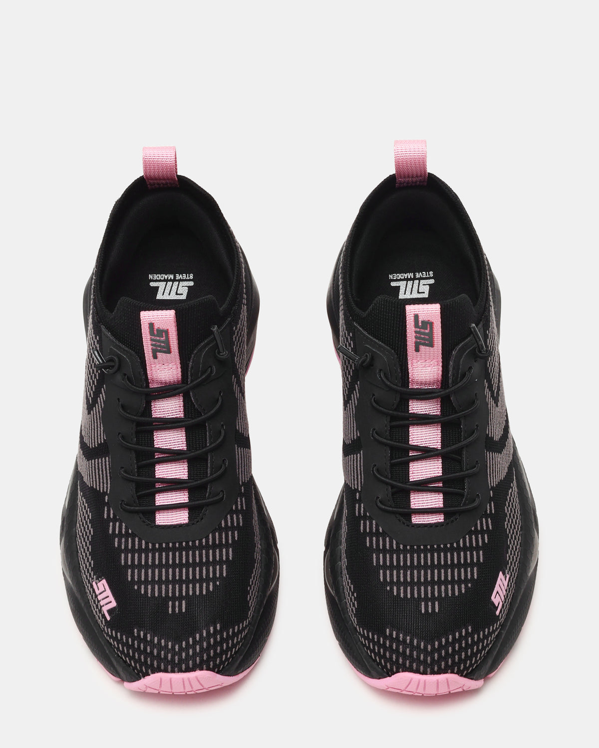 SWOOP Black Multi Lace-Up Low-Top Platform Athletic Women's Sneaker | Steve Madden Special Offer