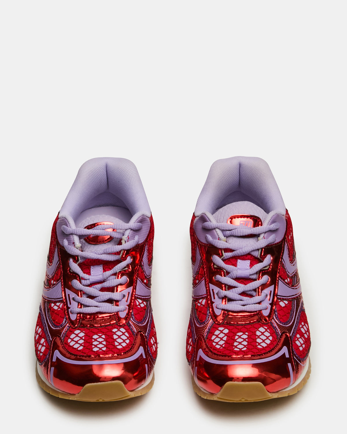 PAGER Red Multi Low-Top Lace-Up Mesh Women's Sneaker | Steve Madden Special Offer