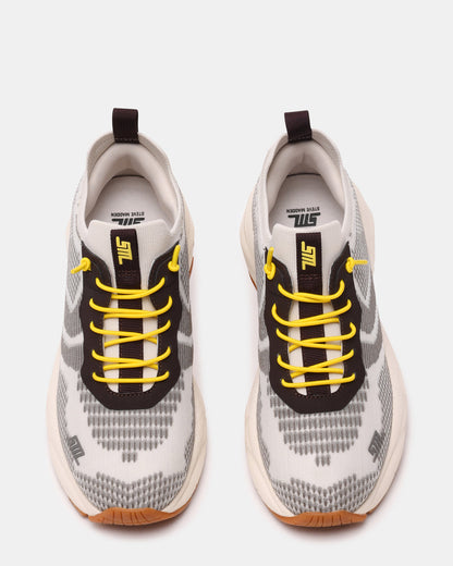 SWOOP Grey Multi Lace-Up Low-Top Platform Athletic Women's Sneaker | Steve Madden Premium