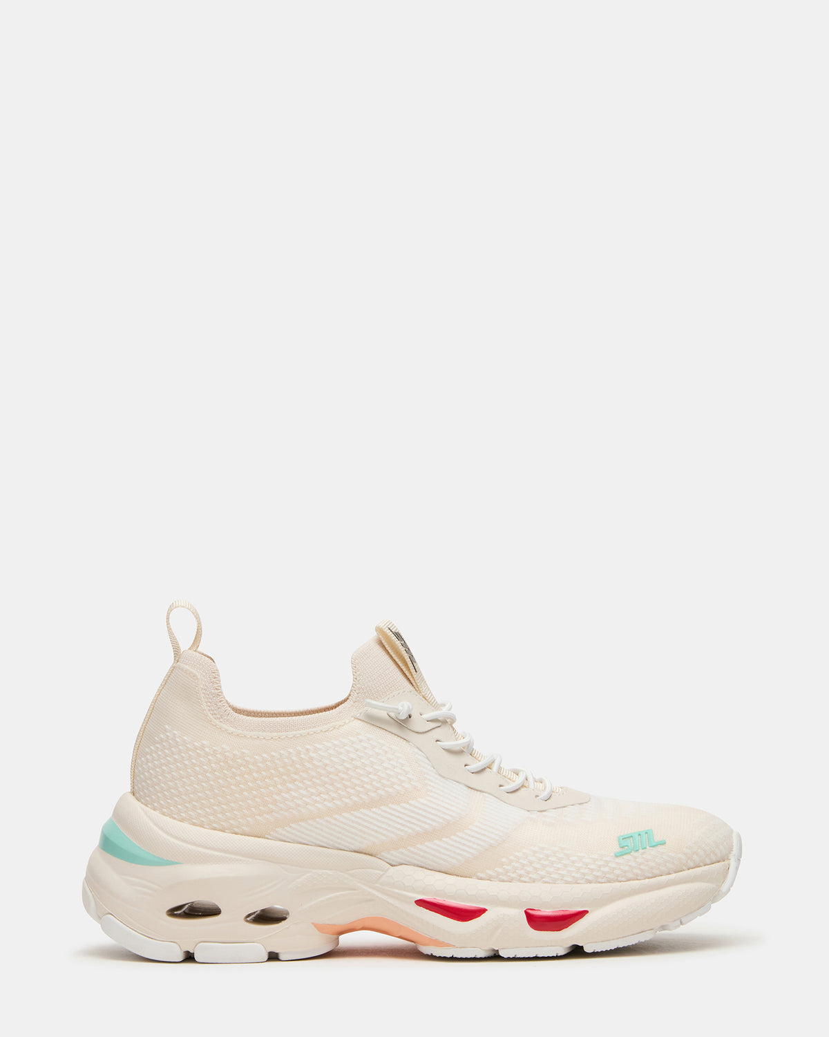 SWOOP White Multi Lace-Up Low-Top Platform Athletic Women's Sneaker | Steve Madden Essential