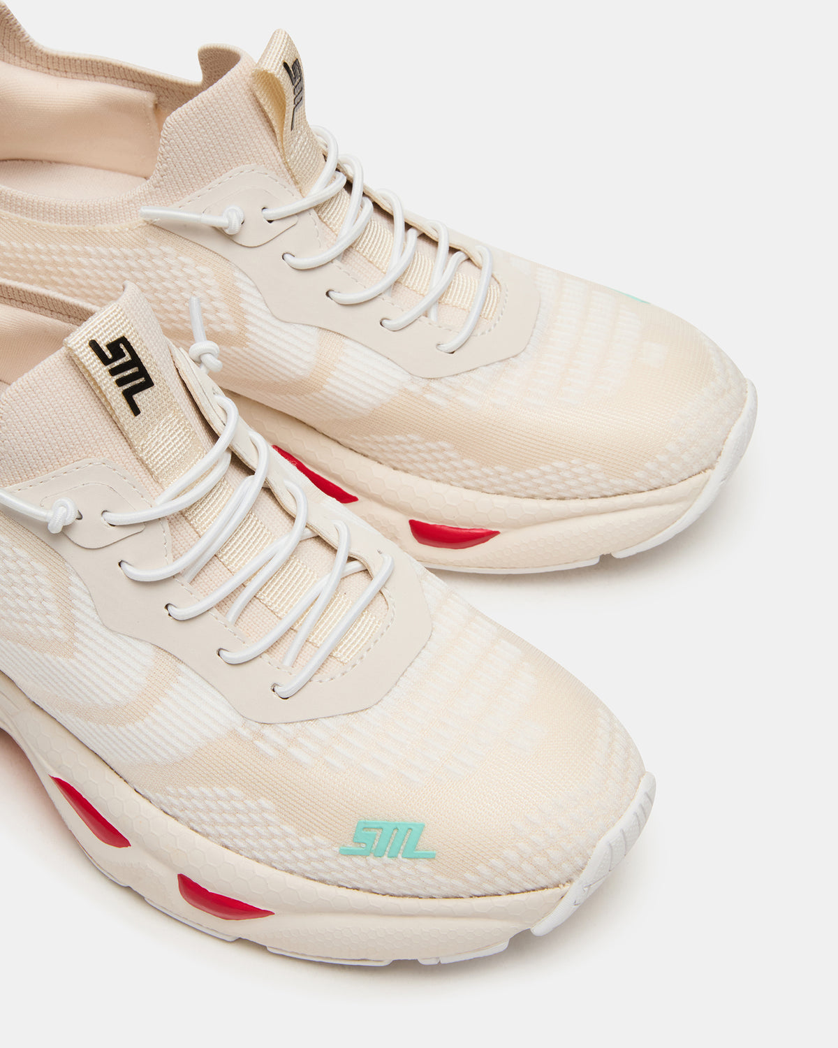 SWOOP White Multi Lace-Up Low-Top Platform Athletic Women's Sneaker | Steve Madden Essential