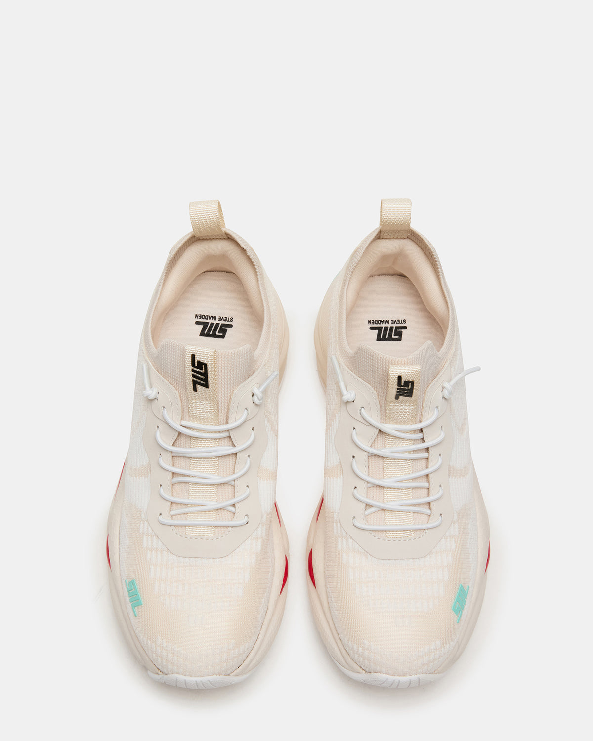 SWOOP White Multi Lace-Up Low-Top Platform Athletic Women's Sneaker | Steve Madden Essential