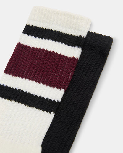 CASPER SNEAKER AND IVY 2 PACK STRIPE ATHLEISURE SOCKS BUNDLE | Steve Madden Classic