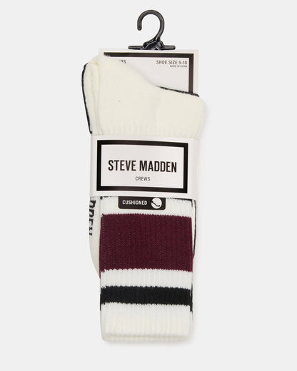 CASPER SNEAKER AND IVY 2 PACK STRIPE ATHLEISURE SOCKS BUNDLE | Steve Madden Classic
