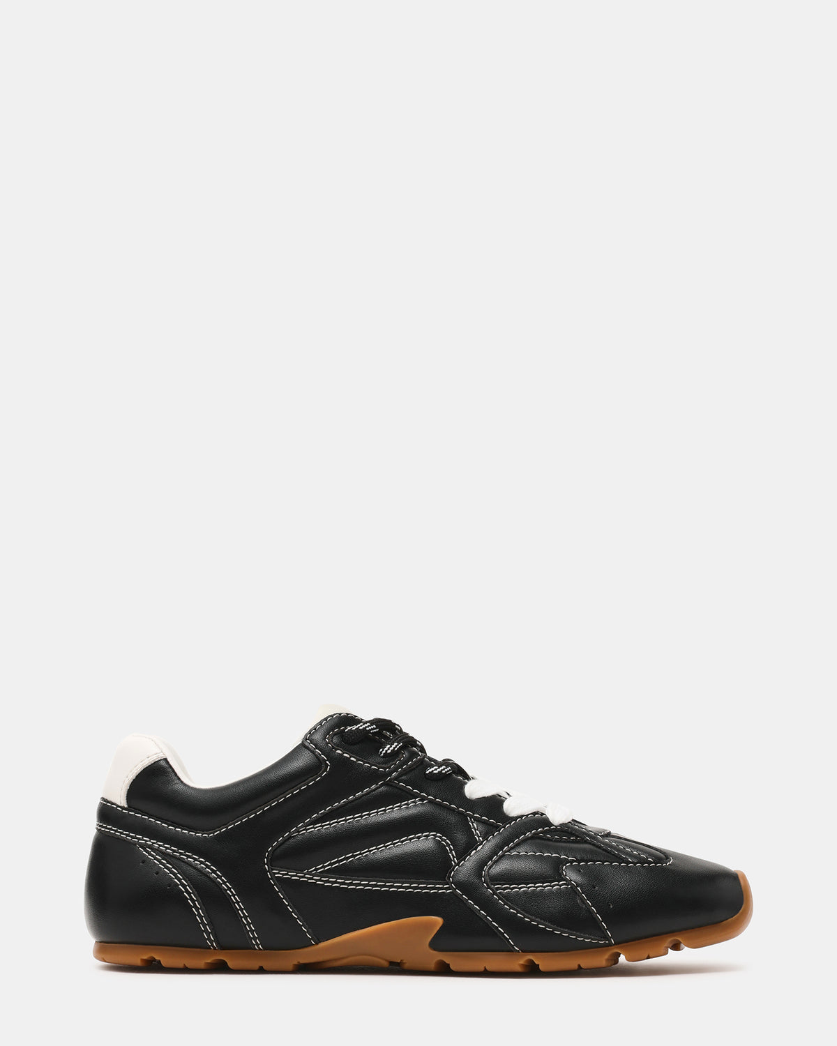 AZIEL Black Low-Top Lace-Up Women's Sneakers | Steve Madden Premium