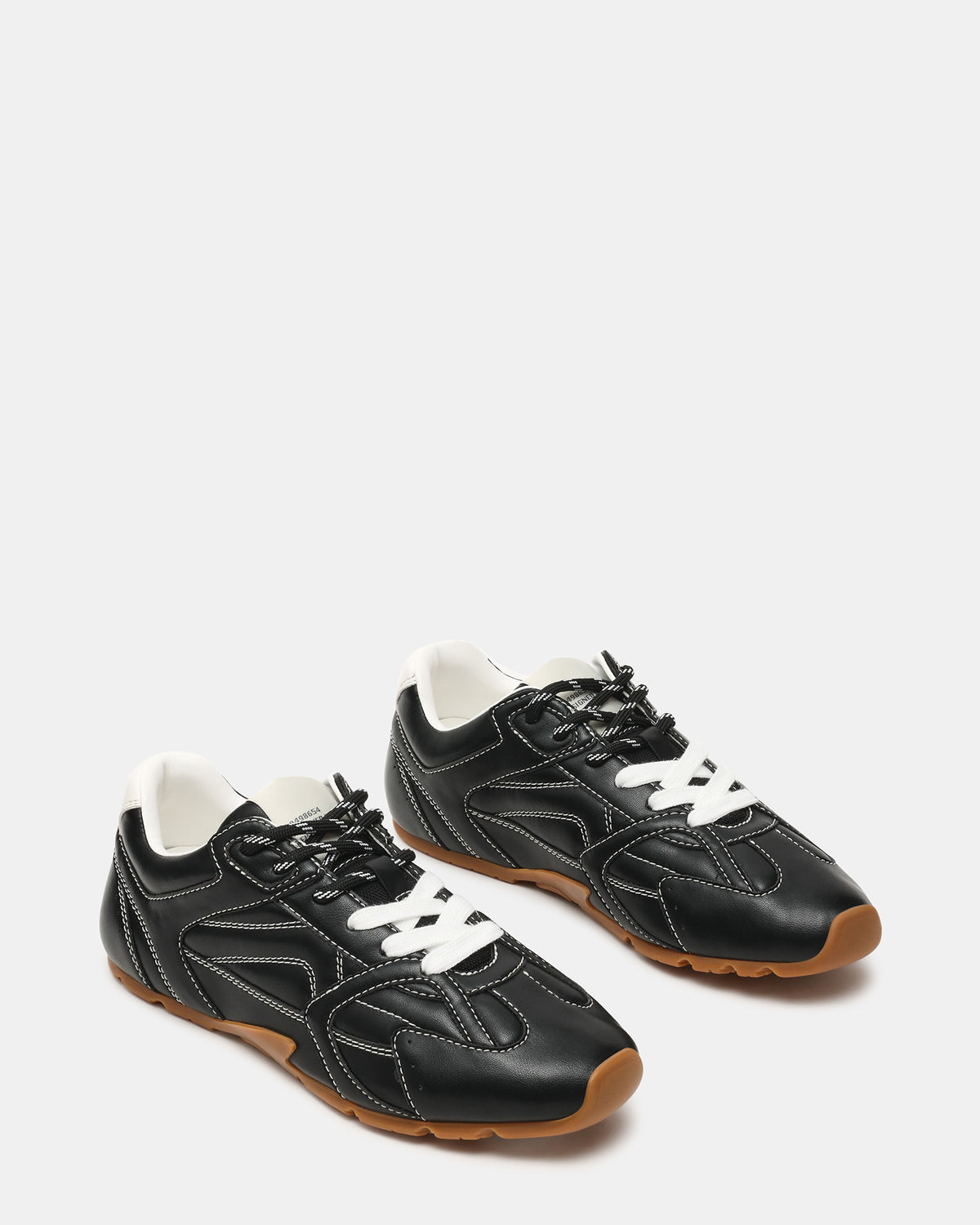 AZIEL Black Low-Top Lace-Up Women's Sneakers | Steve Madden Premium