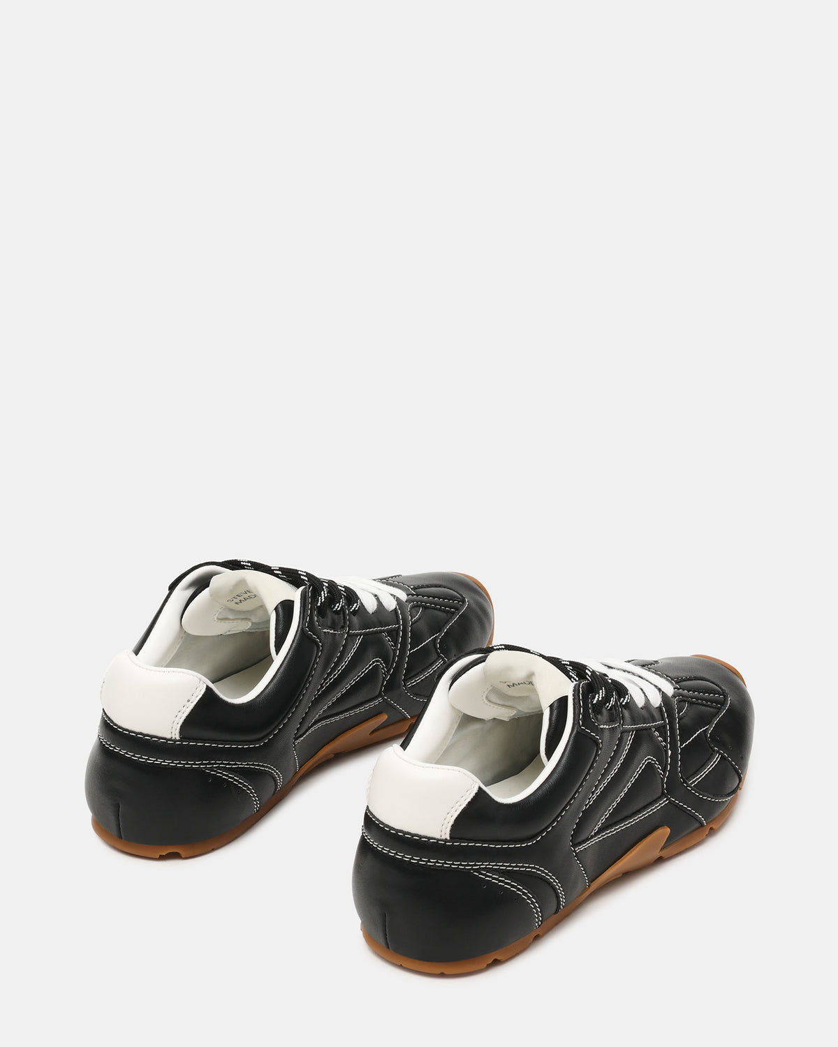 AZIEL Black Low-Top Lace-Up Women's Sneakers | Steve Madden Premium