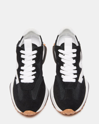 CAMPO Black/White Lace-Up Women's Sneaker | Steve Madden Recommended