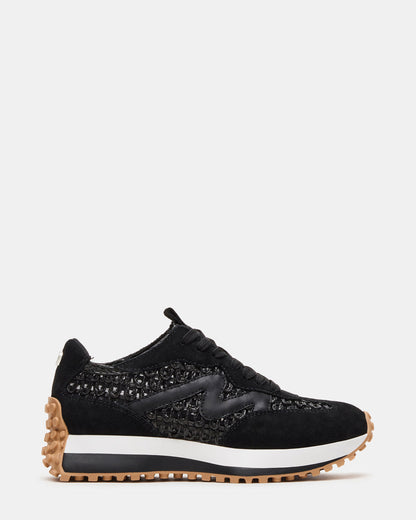 CAMPO Black/Beige Lace-Up Women's Sneaker | Steve Madden Essential