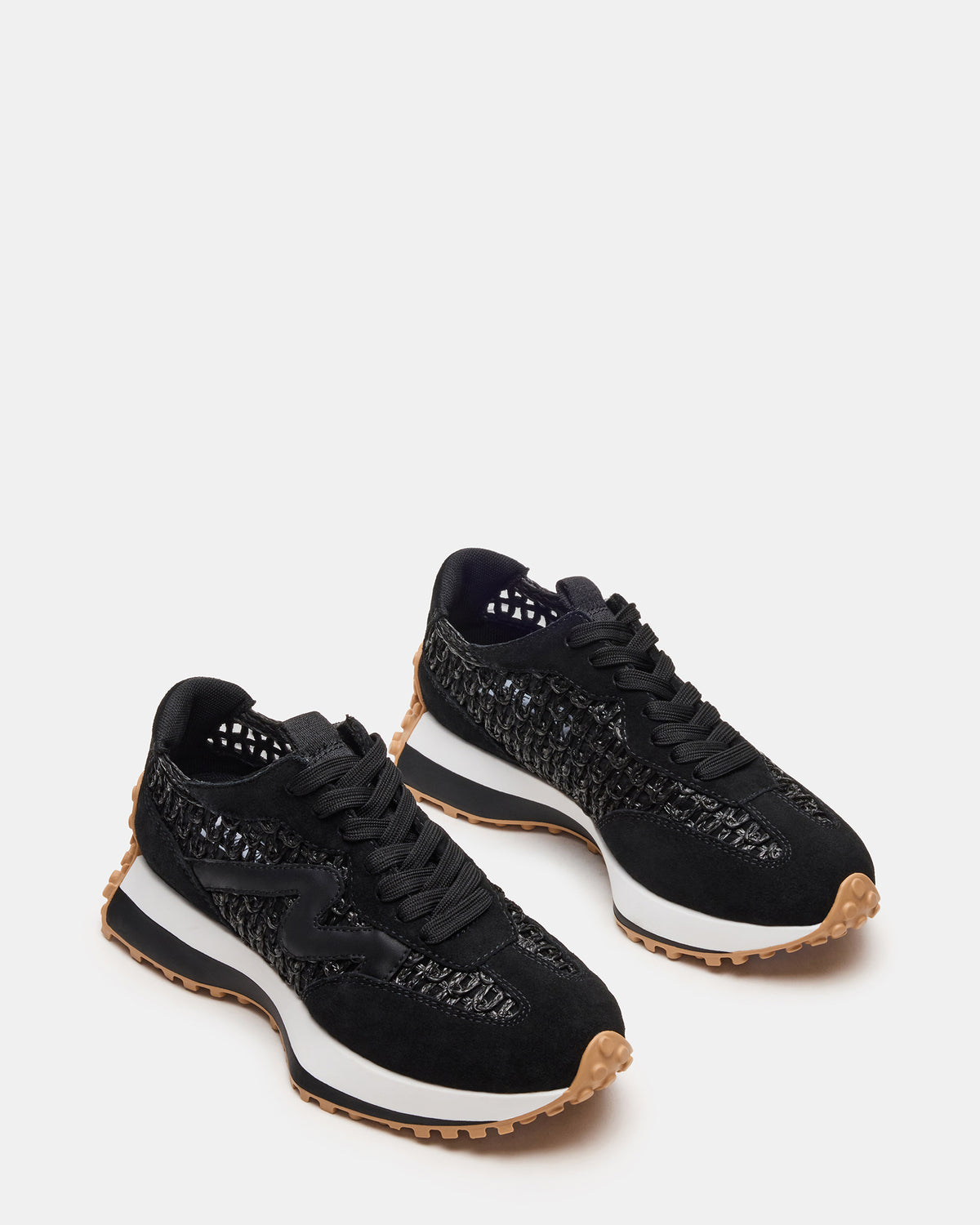 CAMPO Black/Beige Lace-Up Women's Sneaker | Steve Madden Essential
