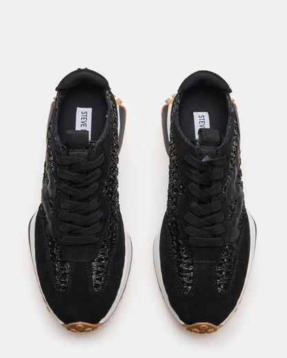 CAMPO Black/Beige Lace-Up Women's Sneaker | Steve Madden Essential
