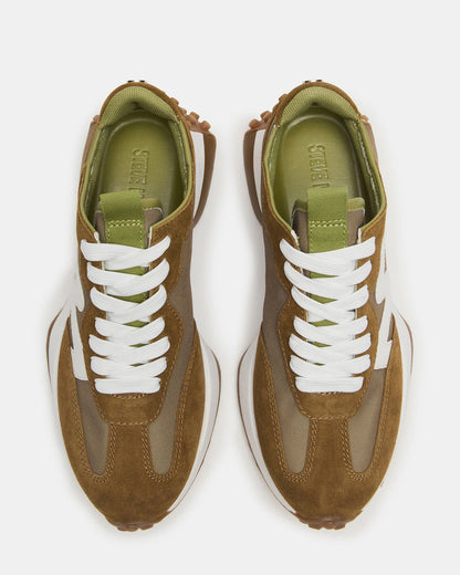 CAMPO Olive Multi Lace-Up Women's Sneaker | Steve Madden Value