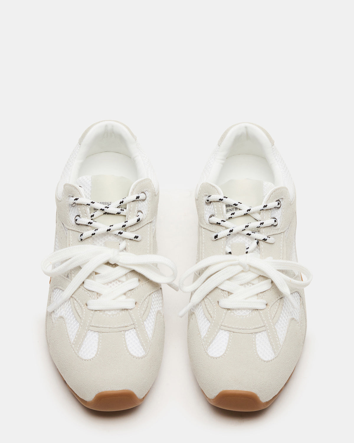 AZIEL White Low-Top Lace-Up Women's Sneakers | Steve Madden Premium