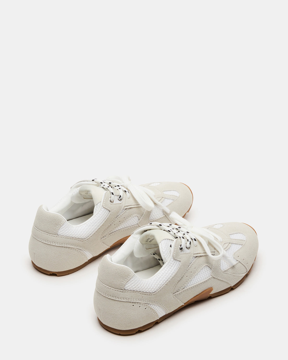 AZIEL White Low-Top Lace-Up Women's Sneakers | Steve Madden Premium