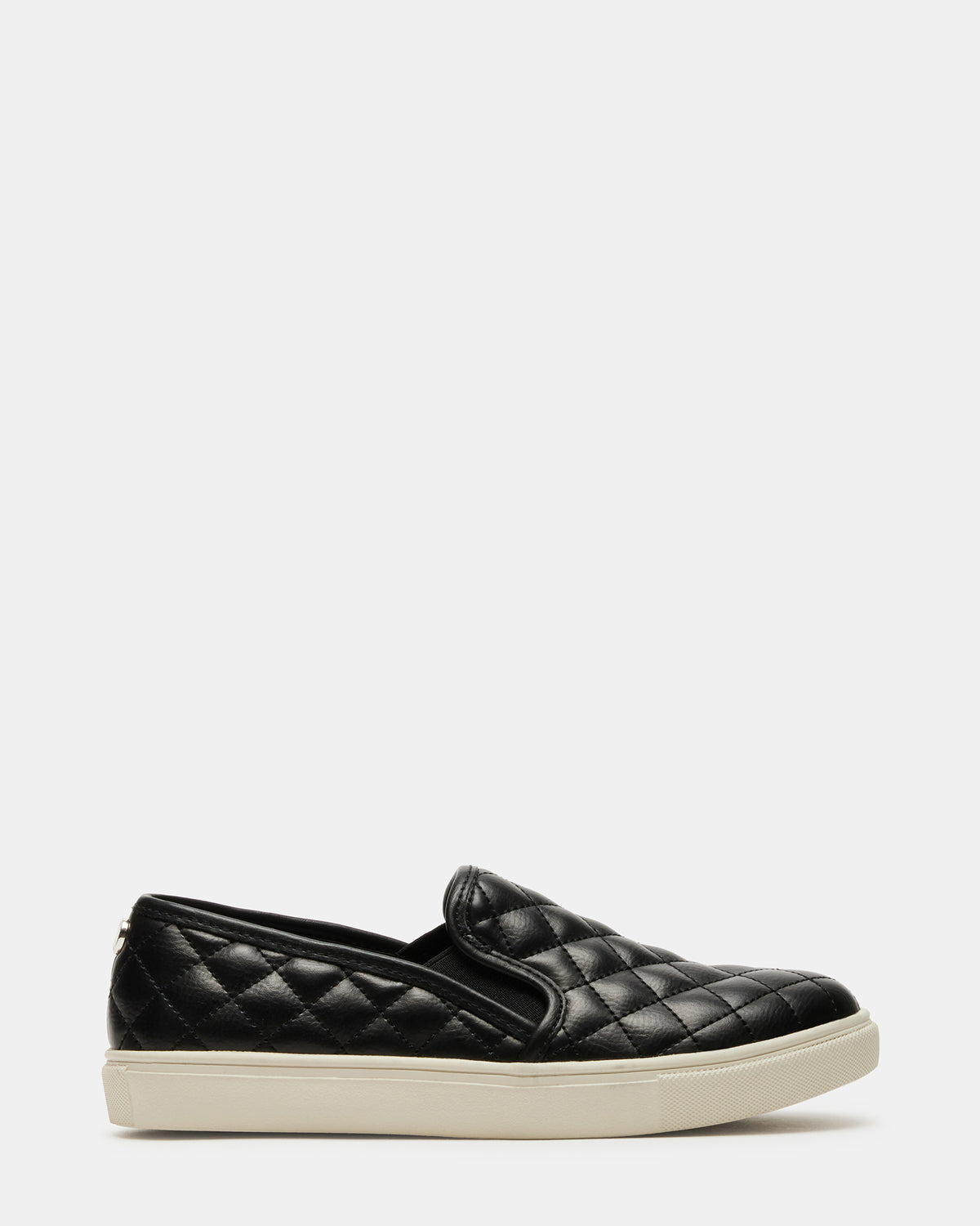 ECENTRCQ Black Leather Women's Slip On Sneakers | Steve Madden Sale