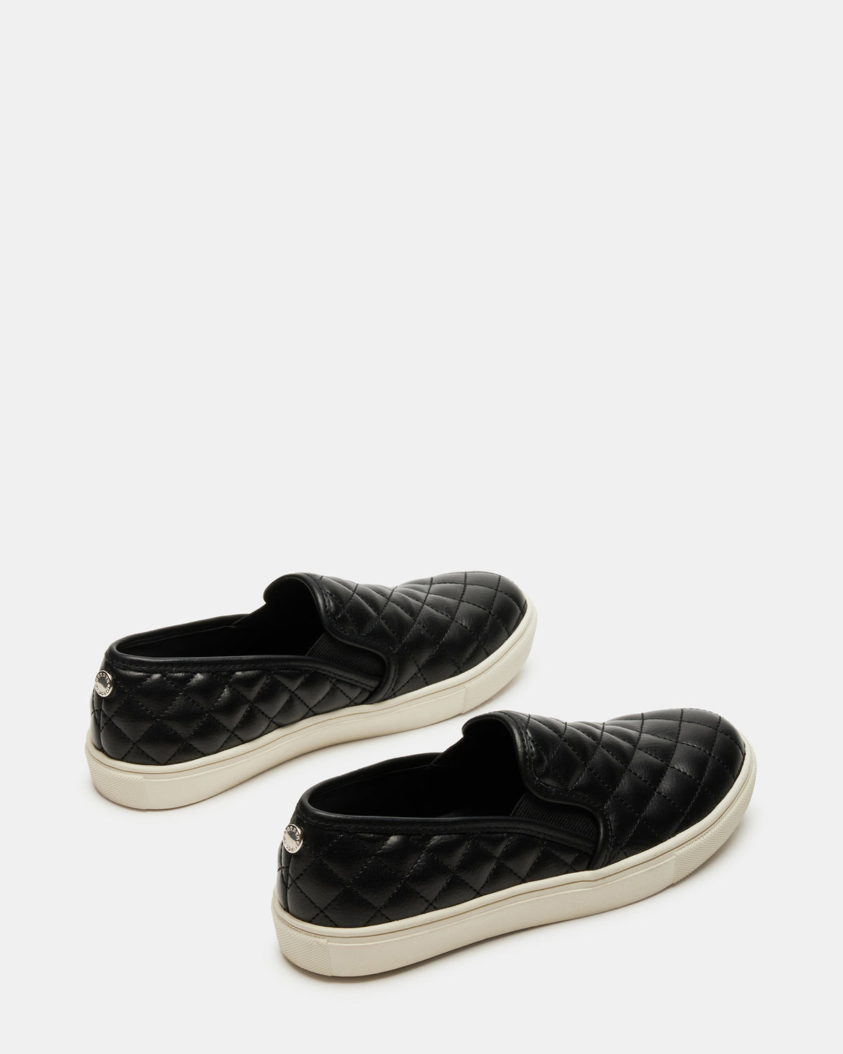 ECENTRCQ Black Leather Women's Slip On Sneakers | Steve Madden Sale